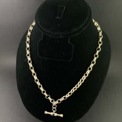  T Bar Chain Link Necklace 
