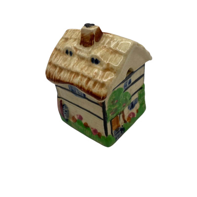 Vintage Japanese Marutoma Wave Style Cottage Condiment/Honey Pot Brica1