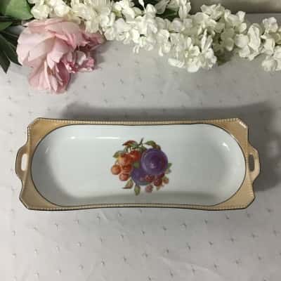 C.T. Altwasser Germany Fruit Pattern Rectangular Porcelain Dish