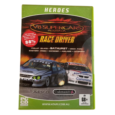 V8 SuperCars Australia: Race Driver PC CD Rom Game.