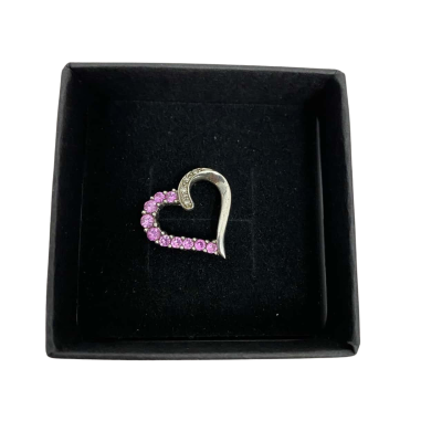 MHJ Marked Michael Hill Women's Pendant Heart Pink  