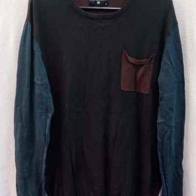 Billabong Mens  Size XL Pullover Dark Brown / Navy Blue/Brown