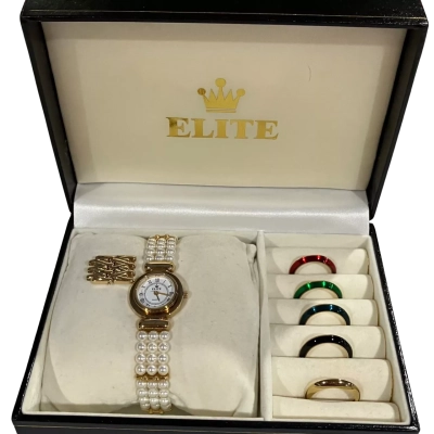 Elite  Womens watch with 5 face fronts