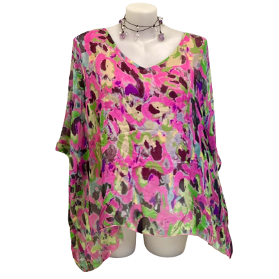 Sonia Stradiotto Couture - 3/4 Sleeve V Neck Top O/S 