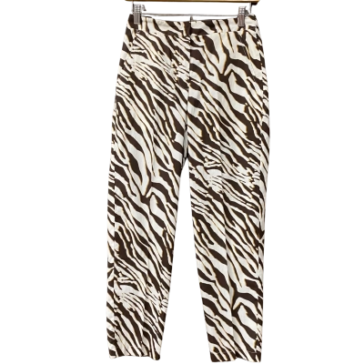 BNWT Seventy Venezia Womens Size 40 Beige/Brown Pattern Pants