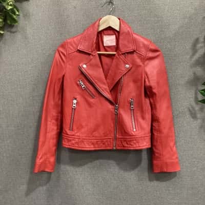 Gorman Womens  Size 6 Leather Jacket Burnt Orange 