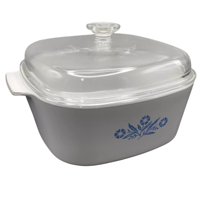 Corning Ware “Cornflower” 5 litre A5 Saucepan with Glass Lid , made in Australia (BRICA SHELF)