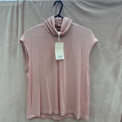 Motto Womens  Size 12 Baby Pink Sleeveless Turtleneck Top