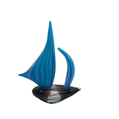 Murano Island Venice Blown Glass Sailing Boat Small 