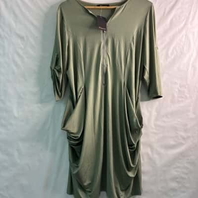 Elegant Womens  Size M Casual Dress / Midi Dress Green 