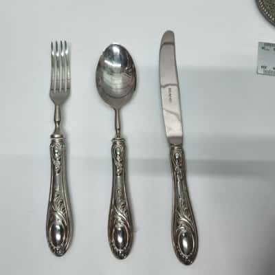Vintage Solingen Germany Ornate Dessert Cutlery Set - Silver Plated Baroque Rococo Style Cake Forks & Knives in Original Presentation Box