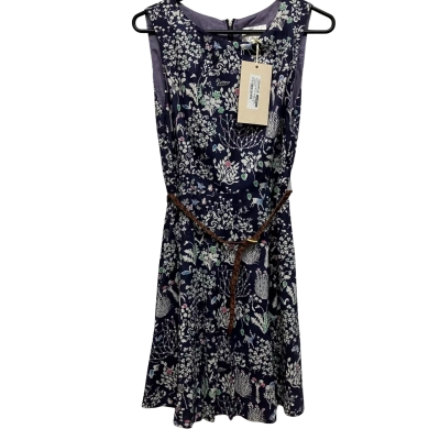 Friends of Couture  Women's  Size 12 Casual Dress / Sleeveless Dress  Floral / Navy Blue 