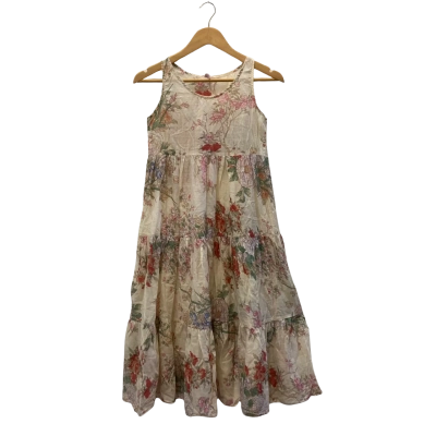 Zimmermann Women's Size 10AU/US6 Bohemian-Luxe Tiered Floral Midi Dress 