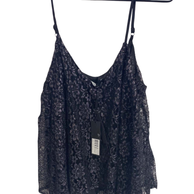 Decjuba Womens  Size S Sleeveless Top Black  / Silver 