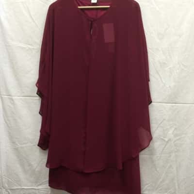 Liz Jordan Womens Size 10 Red Overlay Dress RRP: $249.99