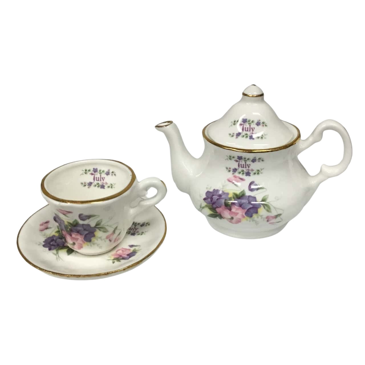 Miniature Tea Set English Rose Made in England As Pictured