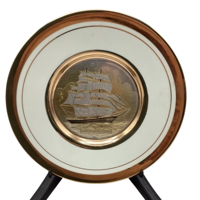 Vintage Chokin 15cm Decorative Plate c1980’s Made in Japan - Stand Not Included (BRICA Shelf)
