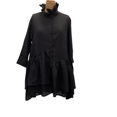 Kya&Lox Womens Black Ramie Dress Size M/L 