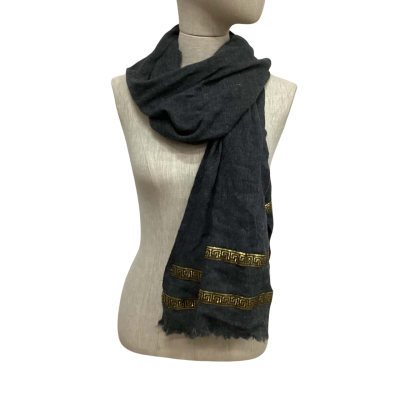100% Nepalese Cashmere Dark Grey Scarf