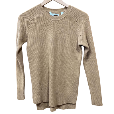 Trenery Brown Italian Merino Cashmere Long Sleeve Top Size XXS