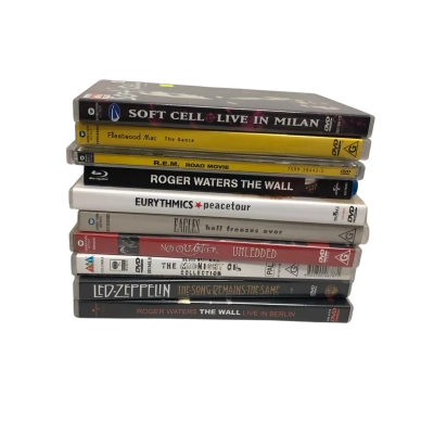Music Dvd and blu-ray bundle X10; soft cell, Fleetwood Mac, eurythmics etc.