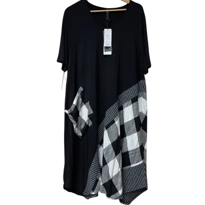 Taking Shape Womens  Size 16 Casual Dress Black  / Grey / White 