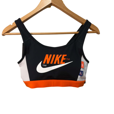 BNWT Nike Size M Black / Orange / White Sports Bra