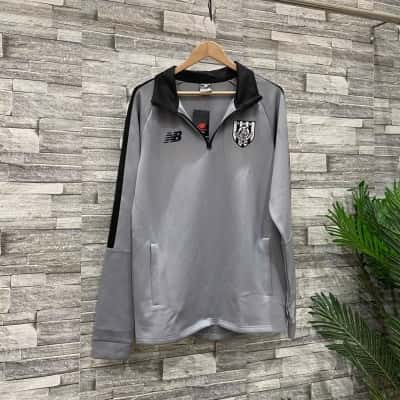 New Balance Mens  Size L Quarter Zip Jumper Black  / Grey 