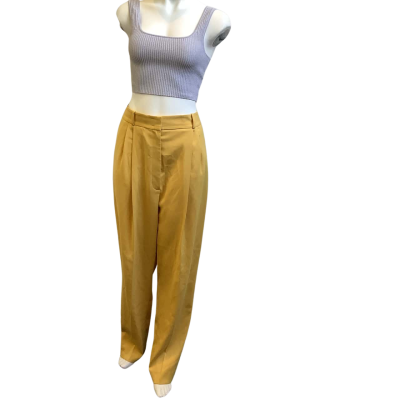 COS Womens Label Size EU 42 Wool Blend Pants Mustard Yellow
