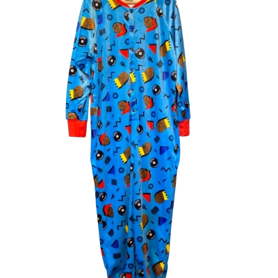  Mens FuzzYard Human Onesie Blue / Pattern 