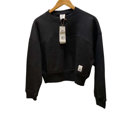  Adidas Women's Lounge Fleece Sweatshirt Size S Black 
