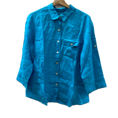 Talbots Womens  Size M Blue shirt 