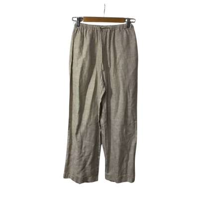Seed Heritage Womens Size 6 Beige 100% Linen Elastic / Drawstring Waist Pants