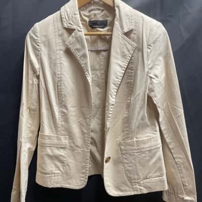 Perri Cutten Womens Size 8 Biege/Cream Jacket