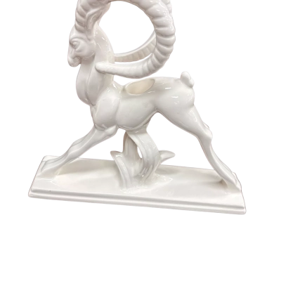 FITZ AND FLOYD ART DECO GAZELLE IBEX CANDLEHOLDER