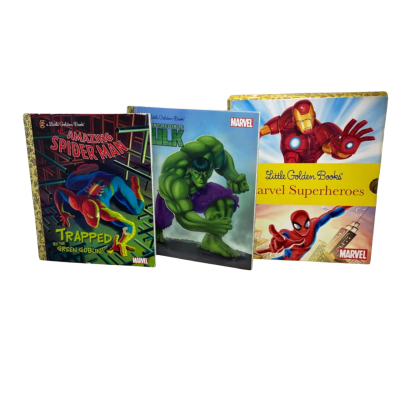 A mix of Marvel Superheroes, Little Golden books 