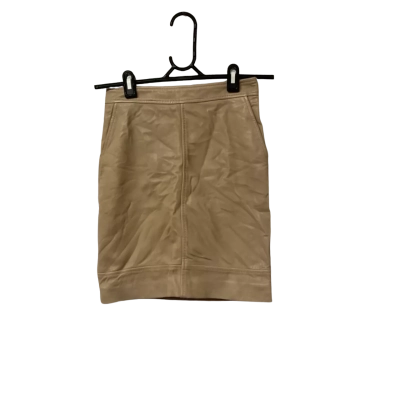 Bardōt Womens  Size 6  Beige  Leather Skirt 
