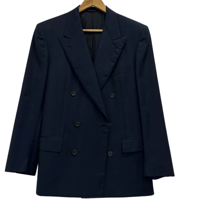 Brioni Mens  Size 39 double-breasted Blazer Navy Blue 