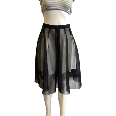 Lumier by Bariano Women's Size XS Midi Skirt Black  