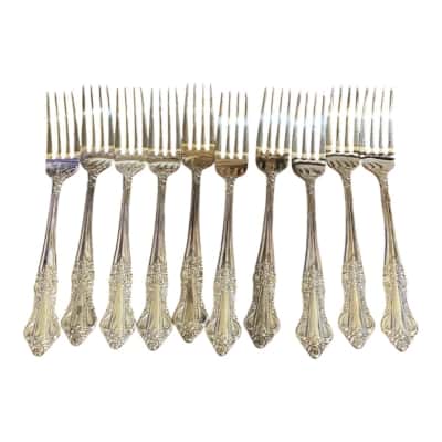 10 x Silver plate 21cm forks