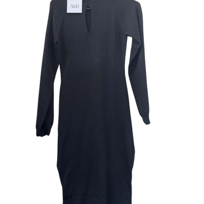  Atoms&Here Womens  Size 8 Long Sleeve Dress / Midi Dress Black  