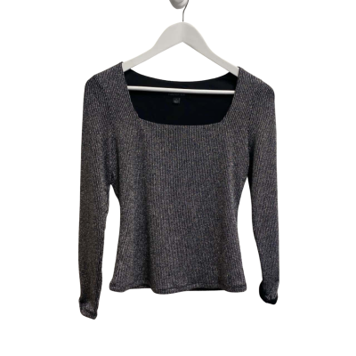 Forever New Womens  Size S Long Sleeve Shirt Black  / Silver 