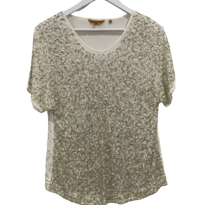 Significant Other Womens  Size 8 Short Sleeve Top Cream 