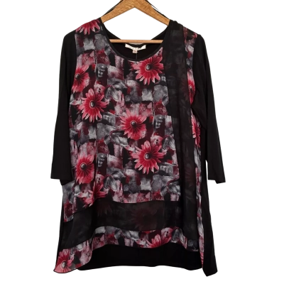 Noni B Size L Black Long Sleeve Top  