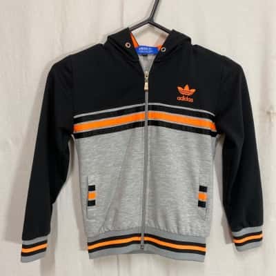 Adidas kid Size Track Jacket With Hood 