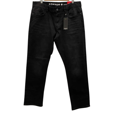 Connor Mens Straight Stretch Denim Pants Size 36 Black RRP$70