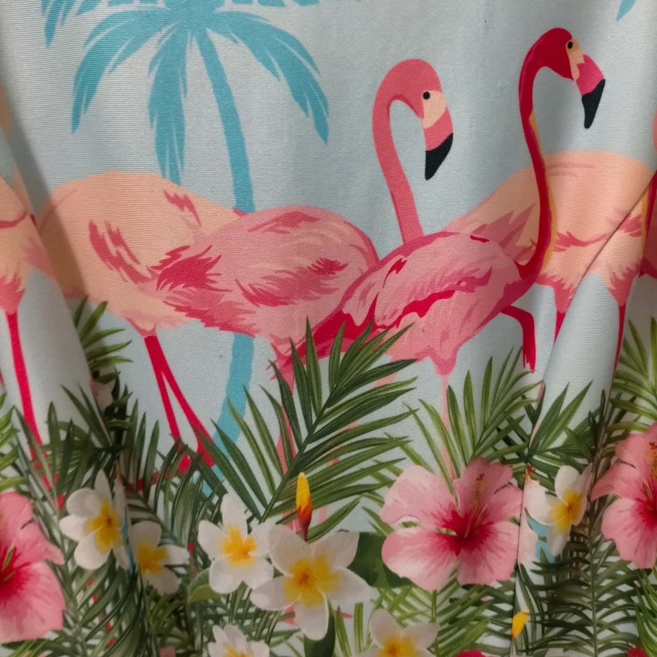 LADY VINTAGE LONDON Size 8 Sleeveless Floral Flamingo Print Dress VGUC(s)