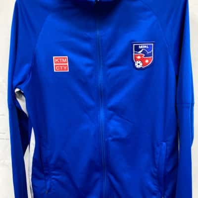 Nepal Mens  Size L Sweater Blue track jacket 