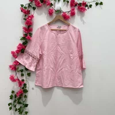 W-Lane Womens  Size 18 3/4 Sleeve Top Pink  