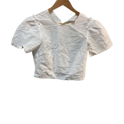 Sass & Bide Womens  Size 8 Cropped Top White Buttoned 